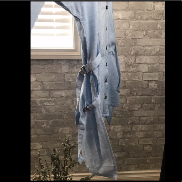 Blue Women’s Shirt with Side Detail - Picture 2 of 4